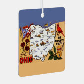  Ohio Buckeye State Postcard Ornament Aus Metall (Vorderseite Rechts)