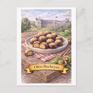 Ohio Buckeyes (Amerikanische Lebensmittelreihe) Postkarte