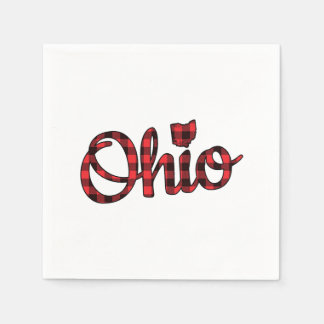 Ohio Buffalo Kariert Weihnachten Ohio Pride Buckey Serviette