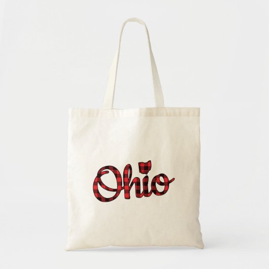 Ohio Buffalo Kariert Weihnachten Ohio Pride Buckey Tragetasche (Vorne)