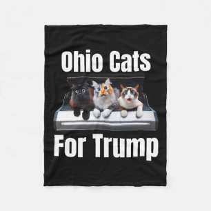 Ohio Cats für Trump - lustige politische Katze Fleecedecke
