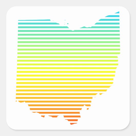 Ohio chill fade quadratischer aufkleber (Vorderseite)