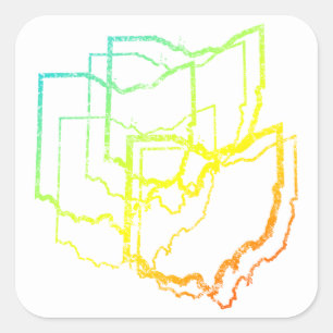Ohio Chillout Quadratischer Aufkleber