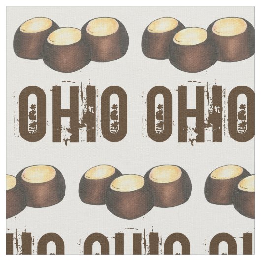 Ohio Chocolate Peanut Butter Buckeye Nut Candy OH Stoff (Nahaufnahme)