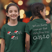 Ohio Christmas OH Weihnachtsmannmütze Urlaub Kinde T-Shirt