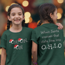 Ohio Christmas OH Weihnachtsmannmütze Urlaub Kinde