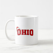 Ohio Christmas Santa Hat Retro Throwback Souvenir Kaffeetasse (Links)
