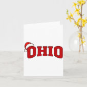 Ohio Christmas Santa Hat Retro Throwback Souvenir  Karte (Gelbe Blume)