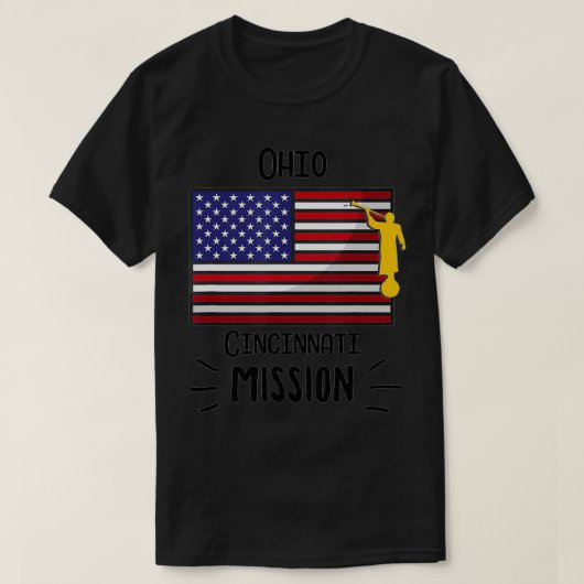 Ohio Cincinnati Mormon LDS Mission Missionsgeschen T-Shirt (Design vorne)