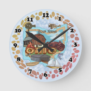 Ohio Clock Runde Wanduhr