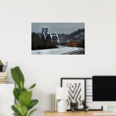 Ohio Crossing im Winter Poster (Heimbüro)