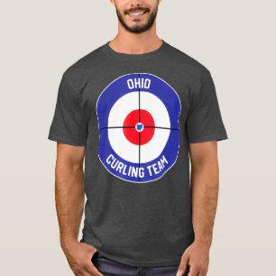 Ohio Curling Team Sweep Rock OH Staat Kontur T-Shirt