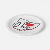 Ohio Day Pappteller (Schrägansicht)