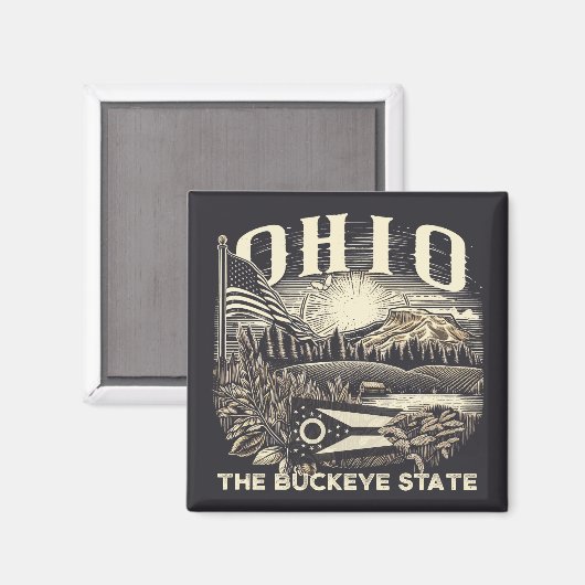 Ohio Der Buckeye-Staat Magnet (Vorderseite/Rückseite)