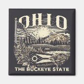 Ohio Der Buckeye-Staat Magnet (Vorne)