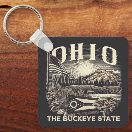 Ohio Der Buckeye-Staat Schlüsselanhänger (Vorderseite)