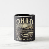 Ohio Der Buckeye-Staat Zweifarbige Tasse (Mittel)