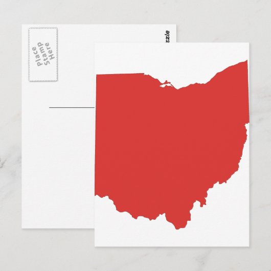 Ohio - ein roter Staat Postkarte (Vorne/Hinten)