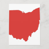 Ohio - ein roter Staat Postkarte (Vorderseite)