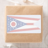 Ohio Faint Flag Shipping Label (Insitu)