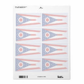 Ohio Faint Flag Shipping Label (Vorne)