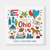 Ohio Family Trip Keepsake Personalized Magnet (Vorne)