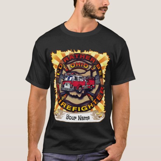 Ohio Fireman Feuerwehrmann T - Shirt (Vorderseite)