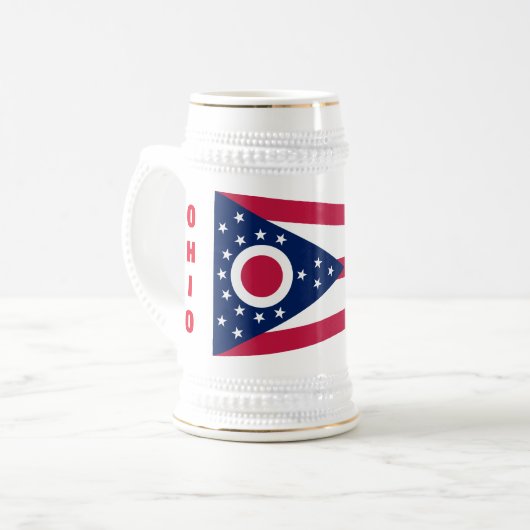 OHIO FLAG BIERGLAS (Vorderseite Links)