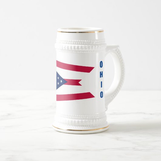 OHIO FLAG BIERGLAS (VorderseiteRechts)