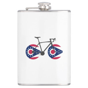 Ohio Flag Cycling Flachmann