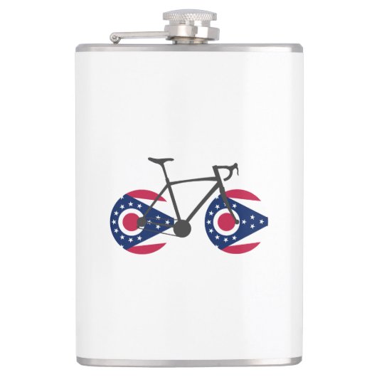 Ohio Flag Cycling Flachmann (Vorderseite)