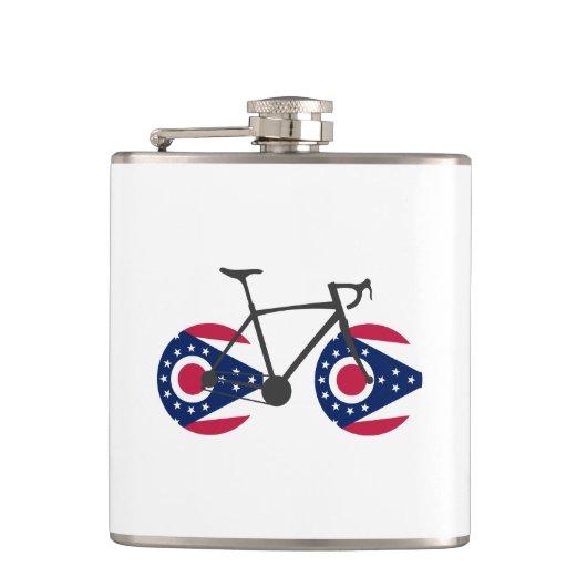 Ohio Flag Cycling Flachmann (Vorderseite)
