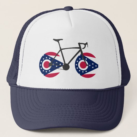 Ohio Flag Cycling Truckerkappe (Vorderseite)