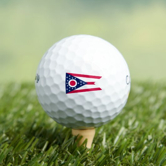 Ohio Flag: Das Buckeye-Staat-Banner Golfball (Insitu T-Shirt)