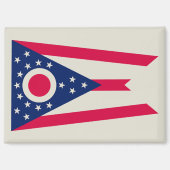 Ohio Flag: Das Buckeye-Staat-Banner Magnet (Vorderseite)