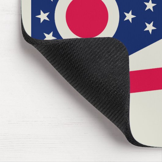 Ohio Flag: Das Buckeye-Staat-Banner Mousepad (Ecke)
