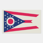 Ohio Flag: Das Buckeye-Staat-Banner Rechteckiger Aufkleber (Vorderseite)