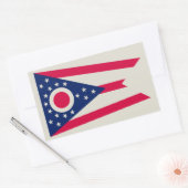 Ohio Flag: Das Buckeye-Staat-Banner Rechteckiger Aufkleber (Umschlag)