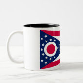 Ohio Flag: Das Buckeye-Staat-Banner Zweifarbige Tasse (Links)
