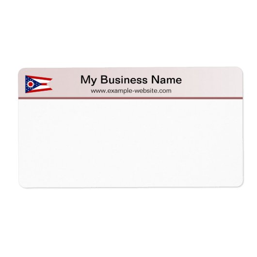Ohio Flag Header Shipping Label (Vorne)