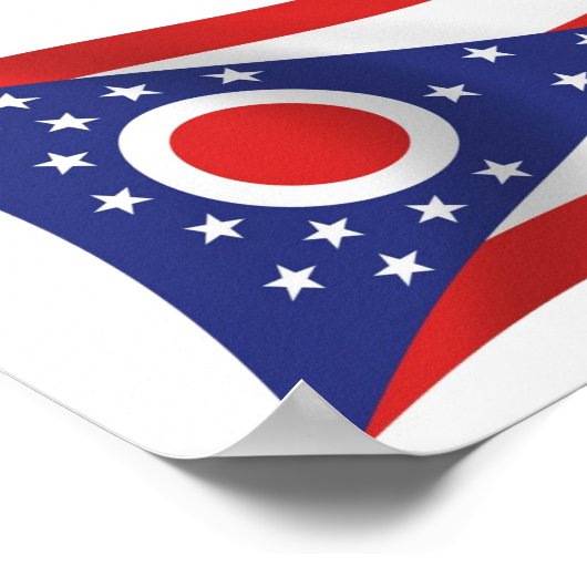 Ohio Flag Poster Print (Ecke)