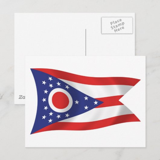 Ohio Flag Postkarte (Vorne/Hinten)
