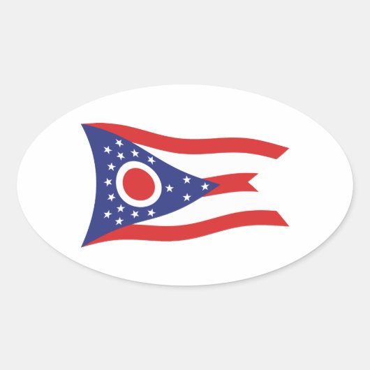 Ohio Flag Sticker (Vorderseite)