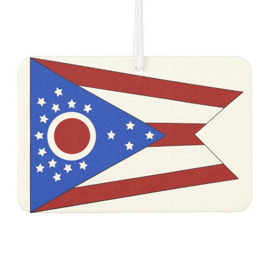 Ohio-Flagge Autolufterfrischer (Vorderseite)