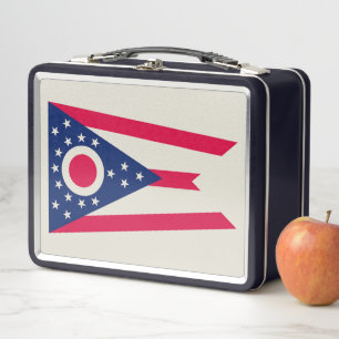 Ohio-Flagge: Das Banner des Buckeye-Staates Metall Brotdose
