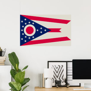 Ohio-Flagge: Das Banner des Buckeye-Staates Poster