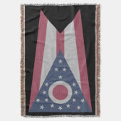 Ohio-Flagge Decke (Vorderseite Vertikal)