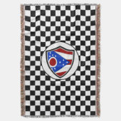 Ohio-Flagge Decke (Vorderseite Vertikal)