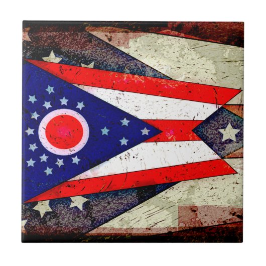 OHIO-FLAGGE FLIESE (Vorderseite)