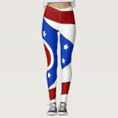 Ohio-Flagge Leggings (Vorderseite)